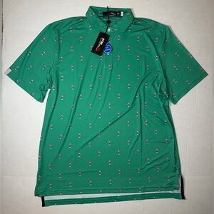Ralph Lauren Green Polo with Pattern